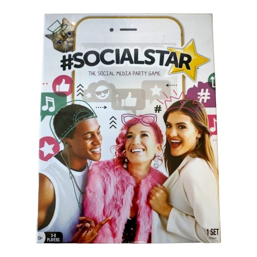 The Social Media Party Game #Socialstar Board Game Toy Collectible New.